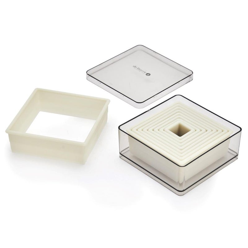 de Buyer Square Cutters - 9-Piece Set - Cut & Shape Tarts  Pies & Other Pastries - Dishwasher Safe - Image 2