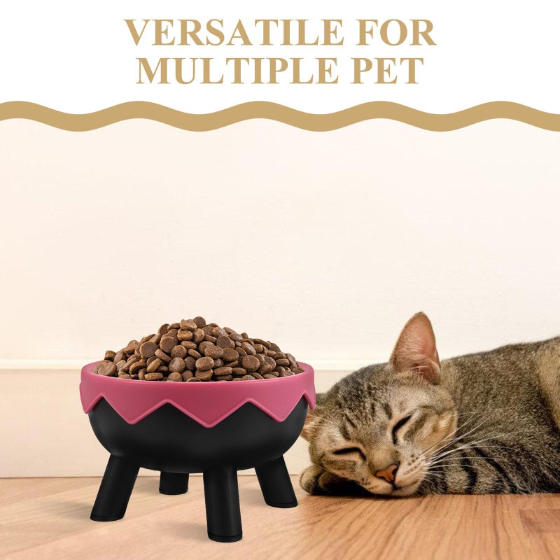 Non Slip Elevated Pet Feeder Bowl Anti Spill Tilted Stand For Cats And Small Dogs - Image 4