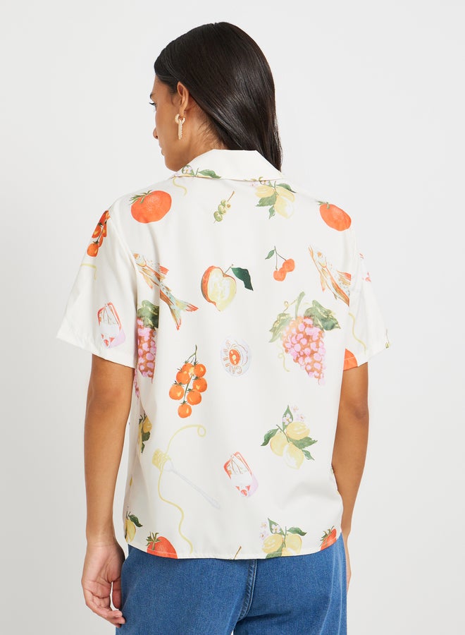 Take Two Graphic Print Notch Label Shirt  - Image 5