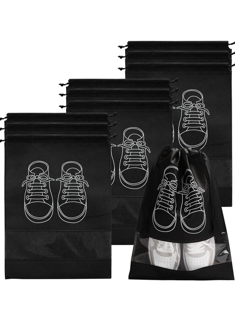 Generic Travel Shoe Bag with Drawstring & Clear Window – Dustproof, Waterproof Storage Pouch for Sneakers, Heels & Slippers – Multicolor - Image 5