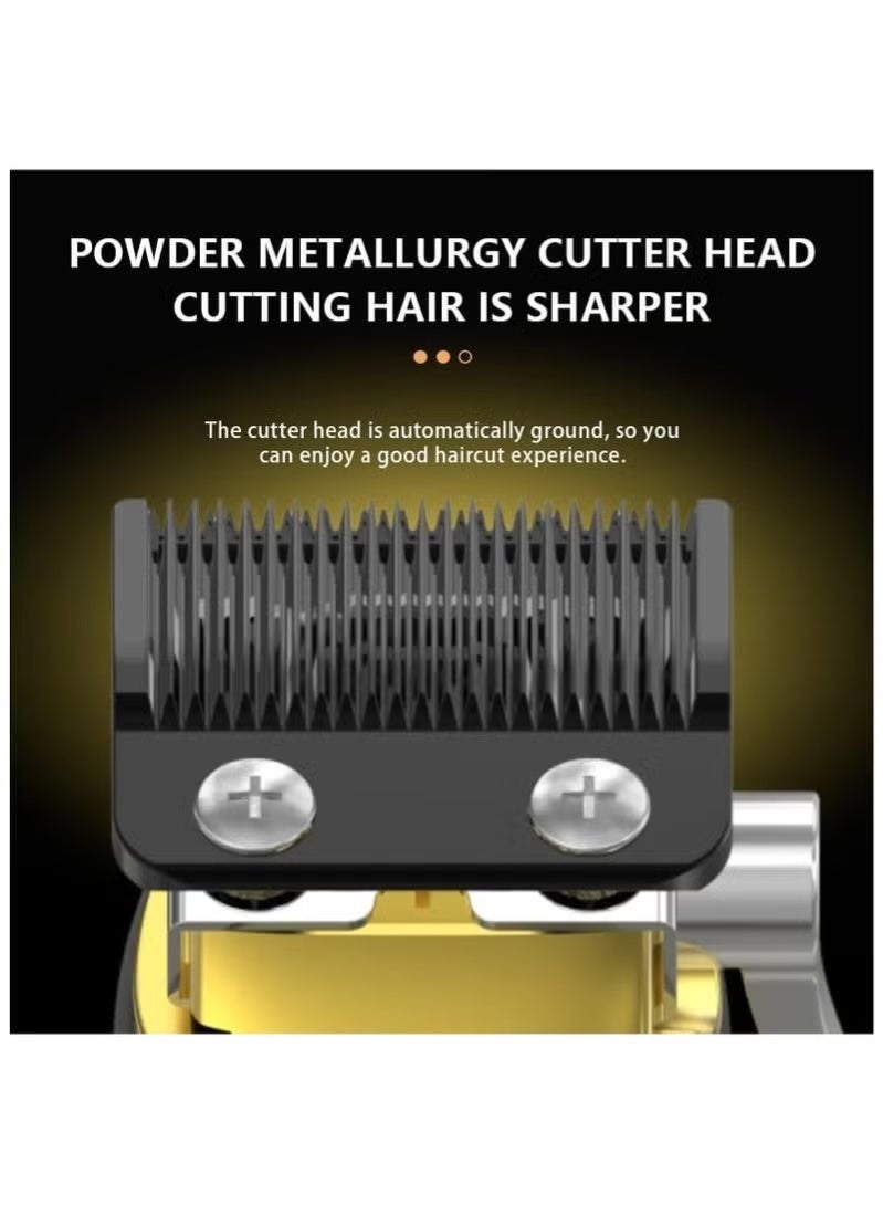 Kemei KM-1698 Professional Hair Clipper With Blade Control Lever, Color LED Screen And Speed ​​Buttons gold - Image 2