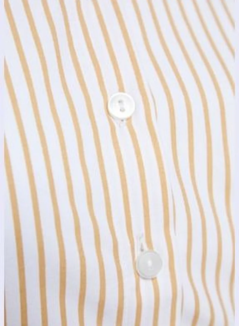 trendyol Striped Shirred Dress