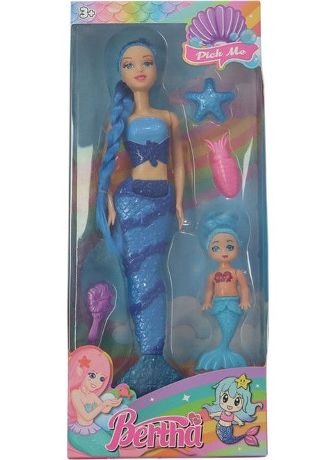 MEGA - Mermaid Doll and Her Tiny Friend Blue - Image 1