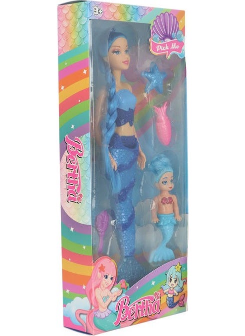 MEGA - Mermaid Doll and Her Tiny Friend Blue - Image 1