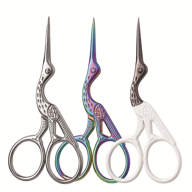 Crane-Shaped Scissors, Tea Scissors, Embroidery Thread Scissors, Household Nose Hair Scissors, Eyebrow Scissors, Beauty Scissors - Image 5