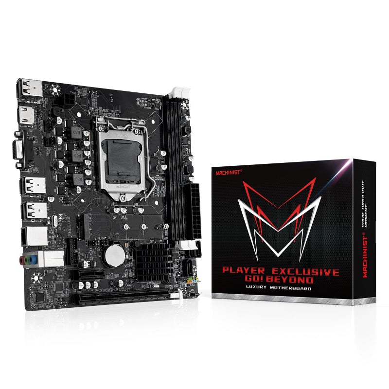 MACHINIST H61 LGA 1155 (Intel 2th/3th Gen) Gaming Motherboard, Flex-ATX Computer Motherboards Support PCIe 2.0, 100M LAN, DDR3, SATA M.2 for Intel i3,i5,i7/Xeon E3 V2/Pentium - Image 1