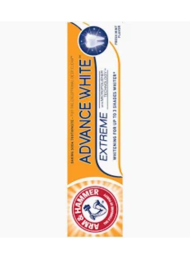 Arm & Hammer Advance White Extreme Whitening Toothpaste with Micro-Polisher Technology, 75ml
