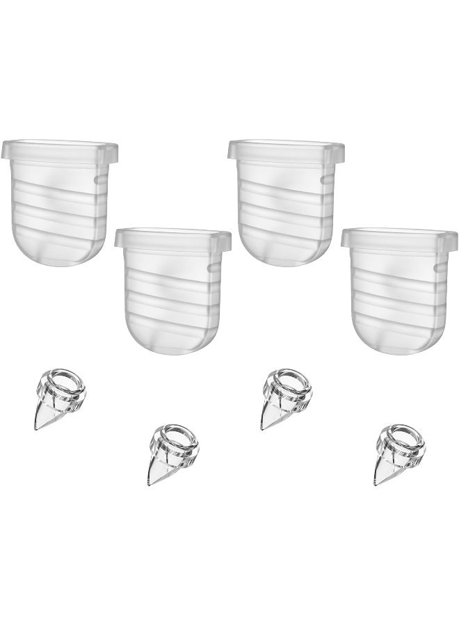 Gowing 4 قطع صمامات بطة، 4 قطع غشاء سيليكون قابل للارتداء لقطع غيار مضخة الثدي - Image 1