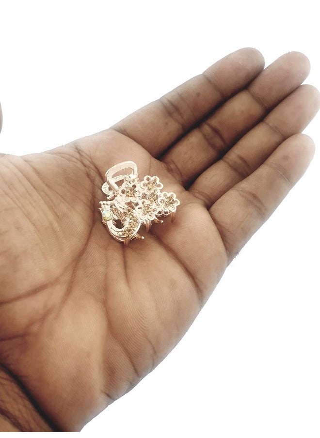DHAVESAI Dhavesai m.l Metal Multi Design Hair Claw Clips,Catch Banana Clips,Clamp Hair Accessories for Girls Women small size pack of 2 (Multi color and Design as Per availability)  - Image 4