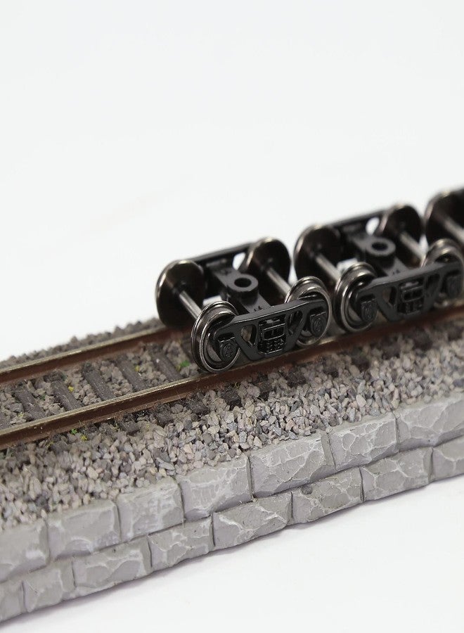 Evemodel 4pcs HO Scale 1:87 Model Trains Bogies with 33" DC Metal Wheels (Style A) - Image 3