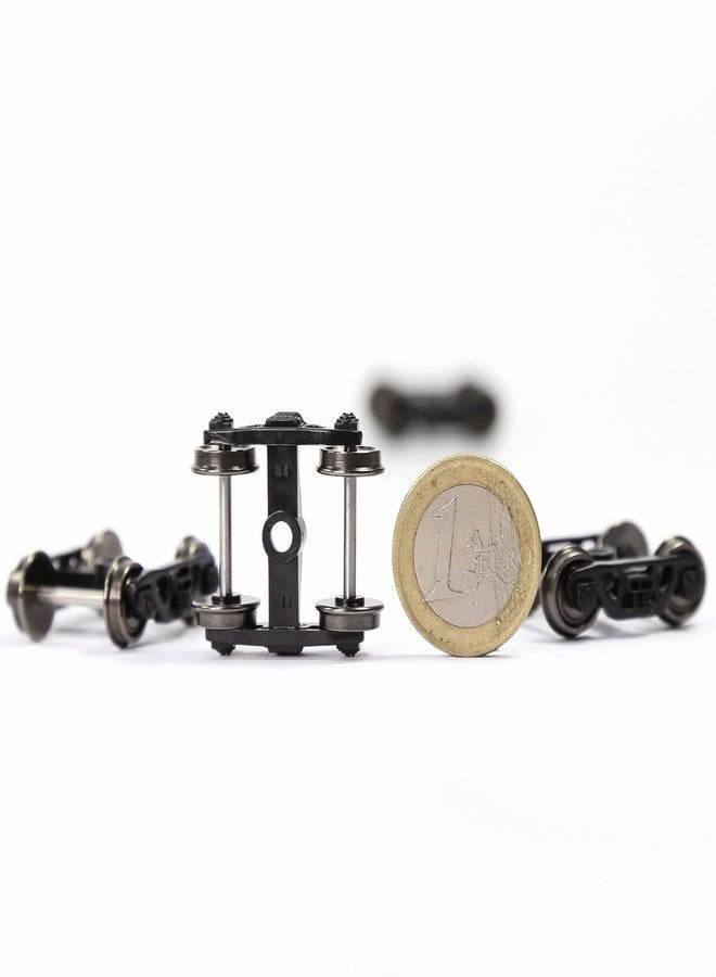 Evemodel 4pcs HO Scale 1:87 Model Trains Bogies with 33" DC Metal Wheels (Style A) - Image 5