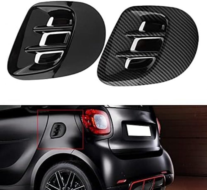 كيميس غطاء فتحة التهوية الجانبية للجناح، غطاء فتحة التهوية الجانبية للجناح الخلفي لسيارة Smart Fortwo/Forfour 453 2015-2021 (نمط الكربون) تصميم عصري لمعظم المنتجات - Image 3