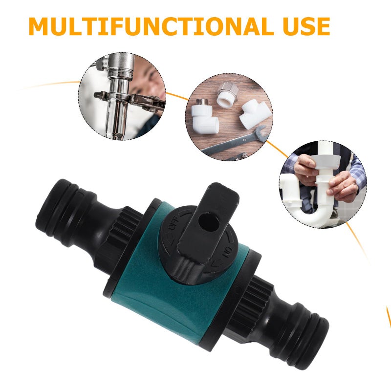 2pcs Garden Hose Quick Connect Set with Throttle Valve for Outdoor Water Pipe Extension - Image 4