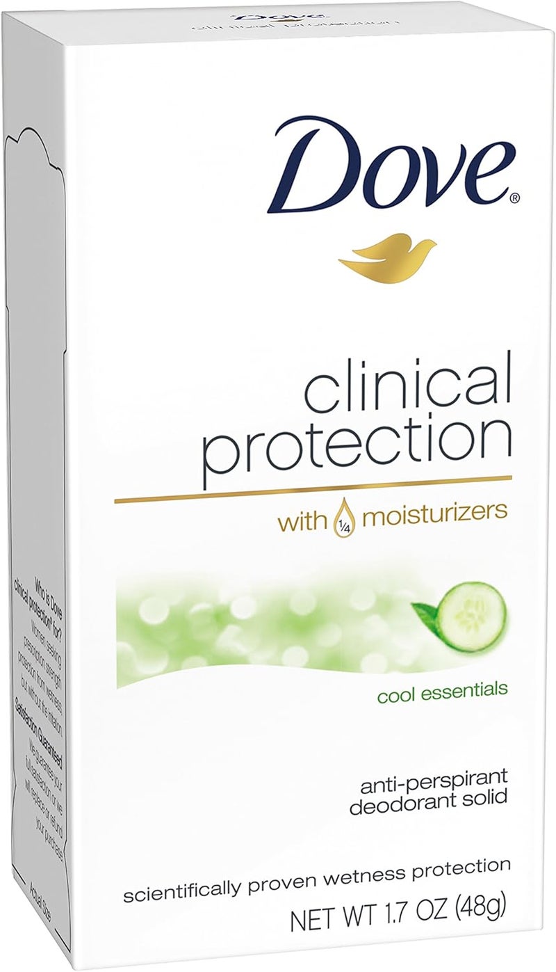 Dove Clinical Protection Antiperspirant Deodorant, Cool Essentials, 1.7 Ounce - Image 1