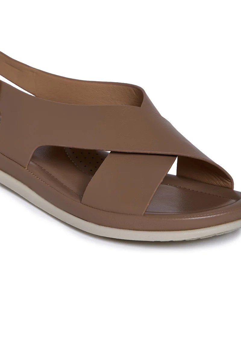 Geoomnii TAUPE Geoomnii Comfort Slide Sandals for Women – Cushioned Slip-On Casual Sandals for Daily Wear, Home, Travel & Walking for Women | Best Price UAE