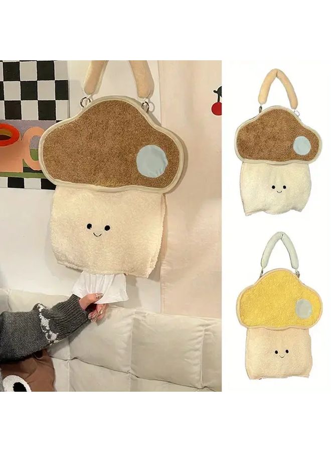 Cloud Shaped Portable Tissue Holder With Adorable Face Design Reusable Detachable Handle Coffee - Image 2