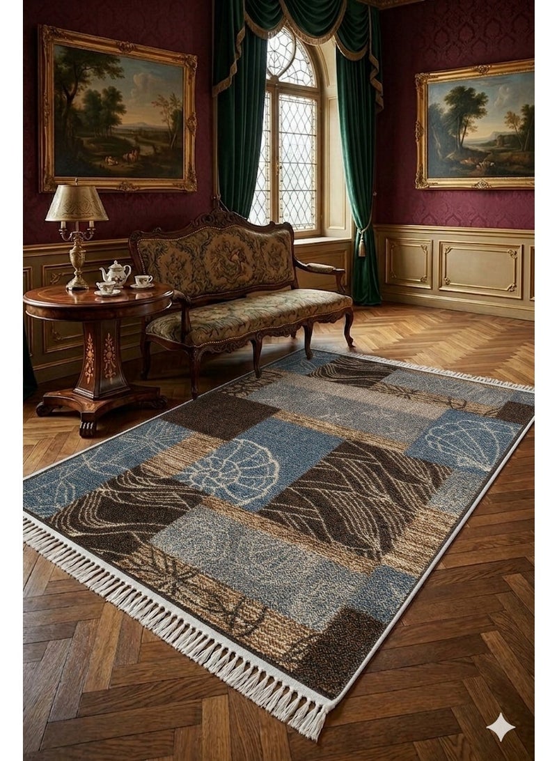بديل سجاد مودرن 3D - تصميم بحري بنقوش القواقع - مقاس 160×230 سم - ظهر مانع للانزلاق وقابل للغسيل - Image 2