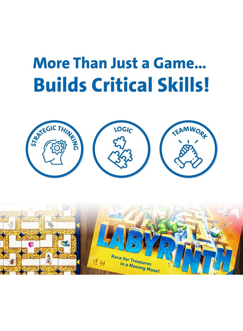 Ravensburger Labyrinth Board Game – Classic Moving Maze Strategy Game for Kids and Families, Shift the Paths to Find Treasures, Easy to Learn, High Replay Value, Fun Indoor Game Night Ages 7+ | 26448-3 - Image 4