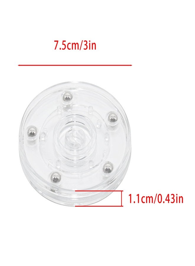 Adyoney 4 Pcs Clear 3 inch Acrylic Lazy Susan Rotating Turntable Organizer Bearings - Round Swivel Plate for Spice Rack, Table, Cake, Kitchen Pantry - Image 2