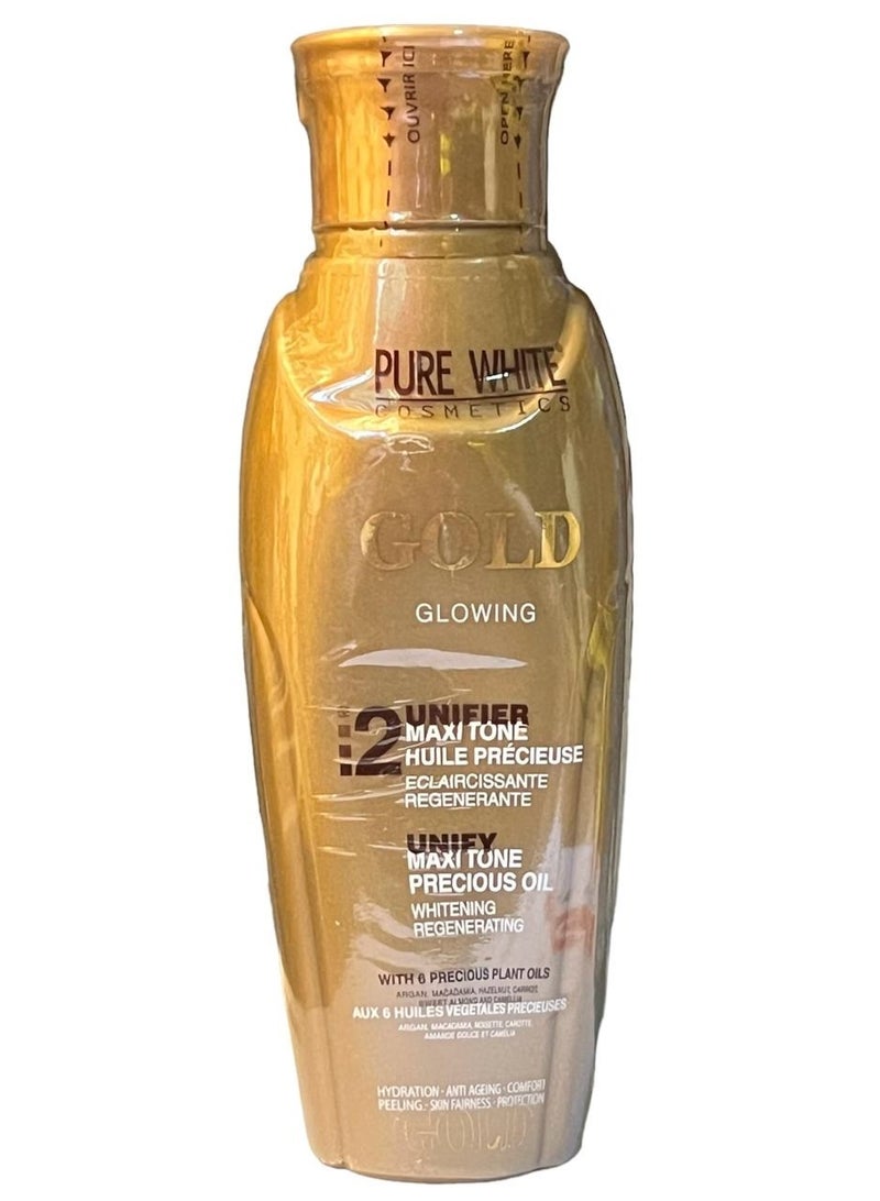 Pure White Cosmetics Gold Maxi Tone Whitening Lotion Lightening & Rejuvenating 200ml - Image 1