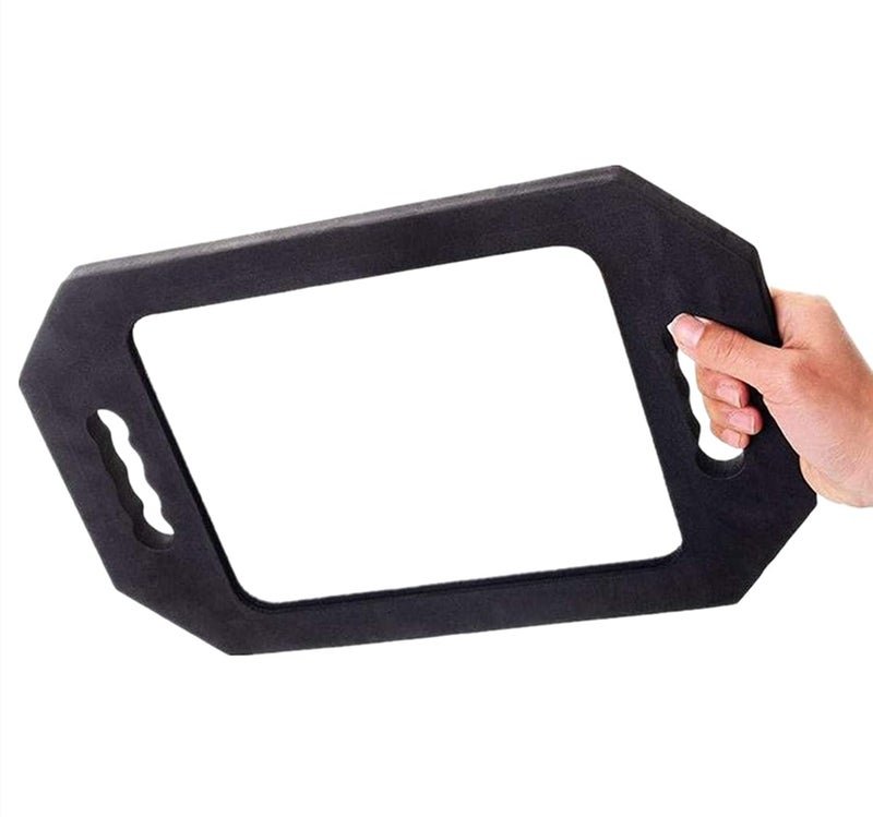 MIHAGUTY HREW Handle Mirror Large Rectangular Hand Held Mirror with Double Handle - Lightweight Hair Salon Equipment Hairstylist and Barber Accessories (1Pcs Rectangle) - Image 3