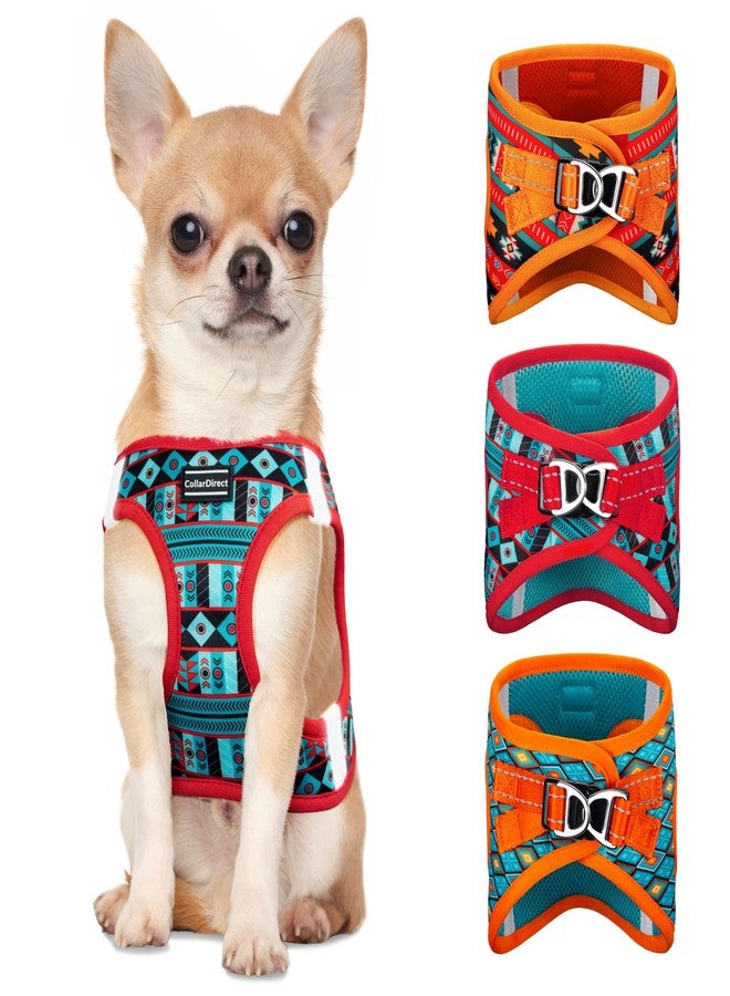 CollarDirect Step-in Reflective Dog Harness - Any Weather Air Mesh for Small and Medium Dogs Easy to Put On and Off 3 Patterns (Size M, Pattern 1) - Image 1