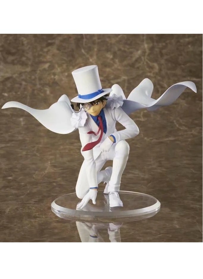 Conan Series Kid the Phantom Thief Kneeling Pose Figure in White Suit (Approx. 13cm)