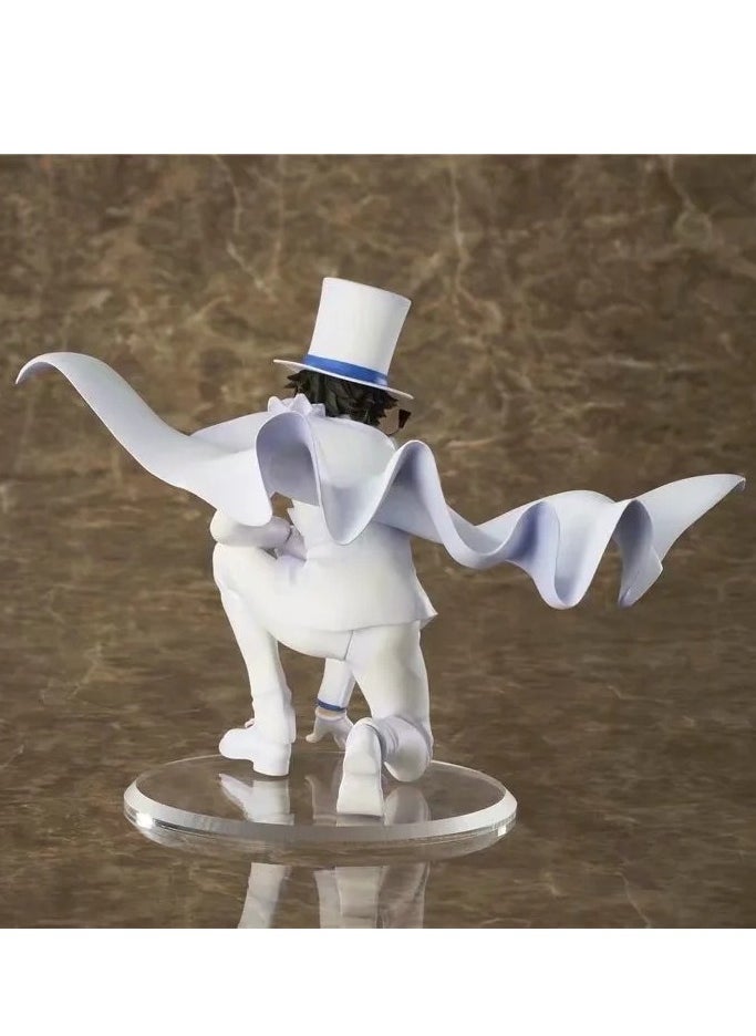 Conan Series Kid the Phantom Thief Kneeling Pose Figure in White Suit (Approx. 13cm)