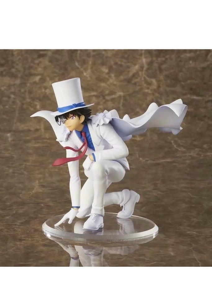 Conan Series Kid the Phantom Thief Kneeling Pose Figure in White Suit (Approx. 13cm)