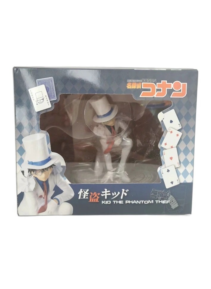 Conan Series Kid the Phantom Thief Kneeling Pose Figure in White Suit (Approx. 13cm)