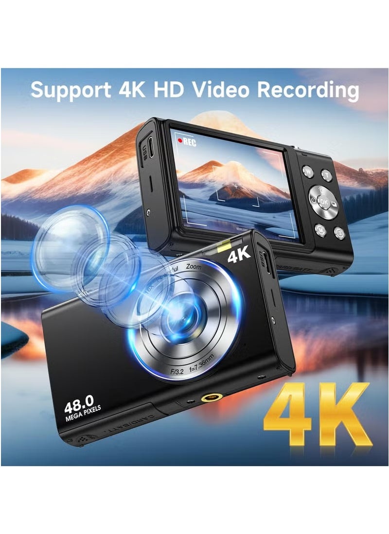 Generic Digital Camera, Autofocus UHD 4K Vlogging Camera with 32GB Card, 48MP 16X Digital Zoom Digital Camera  - Image 3