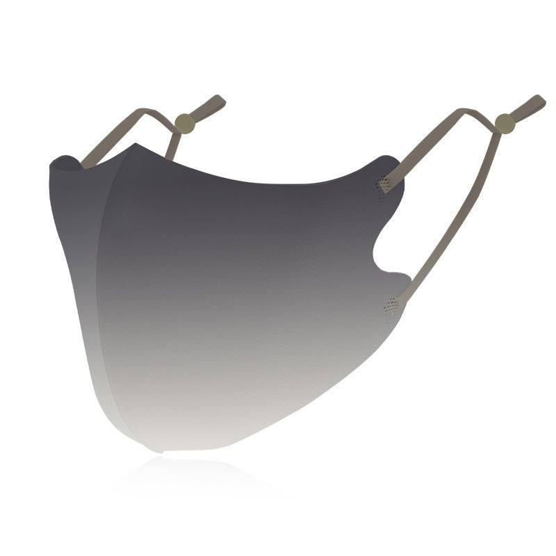 Generic Sunscreen Ice Silk Cloth Mask Thin Sunshade Mask Amazon Cross-border 3D Goddess Gradient Blush Mask Gradient Aoki Grey