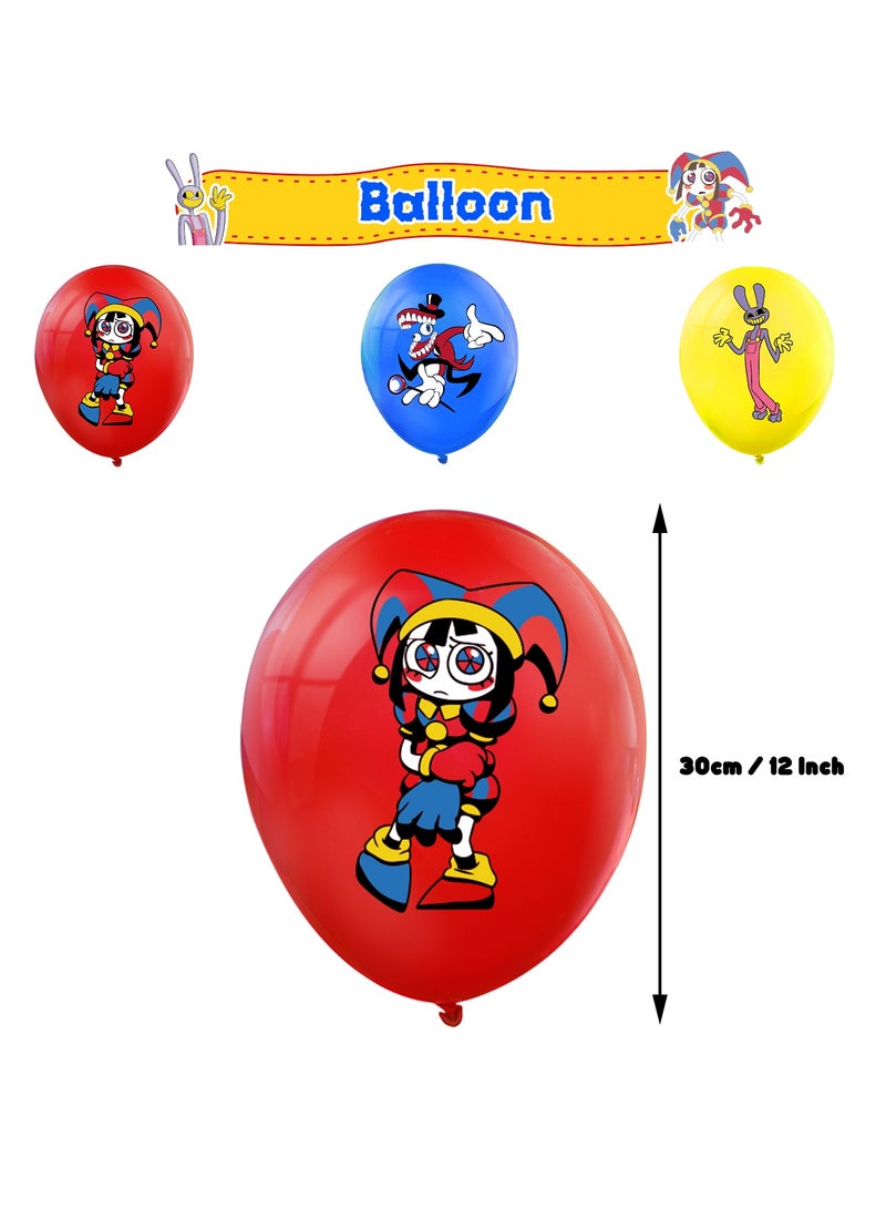 عام ديكور حفل عيد ميلاد بموضوع "ألعاب السيرك الرقمي الرائع": الأعلام الرقمية، البالونات. - Image 4