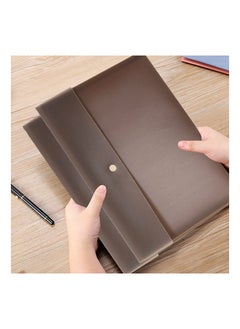 SYOSI Pack of 5 Document File Folder Pockets File Jacket Plastic Envelope Flat Document Letter Organizer with Snap Button Closure A4 Letter Size  - Image 5