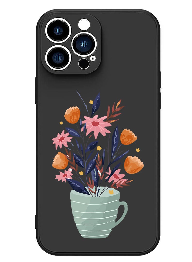 Theodor Protective Slim Fit Case Liquid Silicone Cover with Full Body Protection Anti-Scratch Shockproof Case For iPhone 13 Pro Black  - Cupid finally got it right copy - Image 1