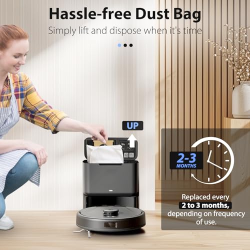 FFsign L60 Dust Bag Replacement Compatible With Eufy L50 SES, L60 SES Self-Empty Station Robovac, 2.5 L Robtic Vacuum Dirt Disposal Bags, 12 Count - Image 4