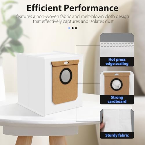 FFsign L60 Dust Bag Replacement Compatible With Eufy L50 SES, L60 SES Self-Empty Station Robovac, 2.5 L Robtic Vacuum Dirt Disposal Bags, 12 Count - Image 5
