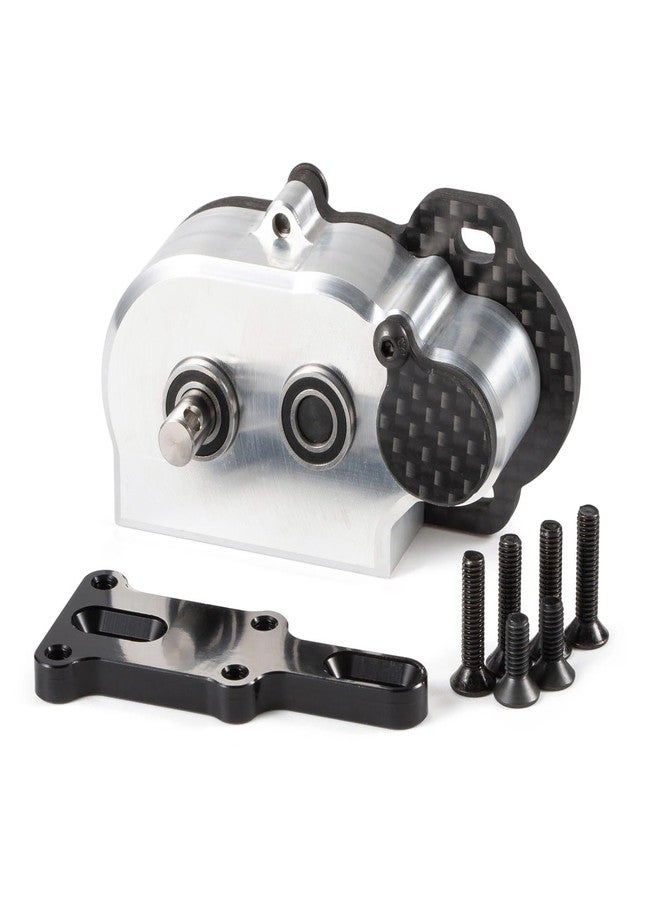 ZMHOBBY LCG Transmission NOD Tiny Gearbox with Adapter Plate for Straight Axle Axial AR44 AR45 AR60 Enduro Vanquish F9 F10 (Silver) - Image 1