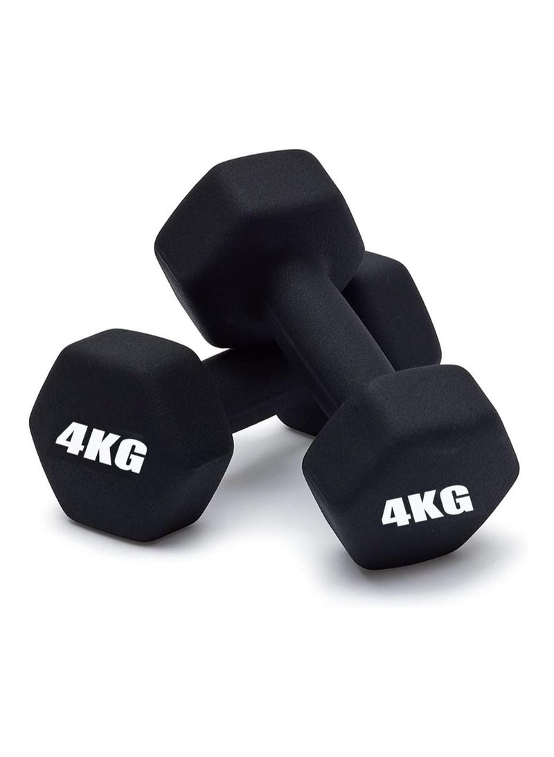 Cool Baby Style 4KG Dumbbell Weight Exercise 4Kgx2 -Black - Image 3