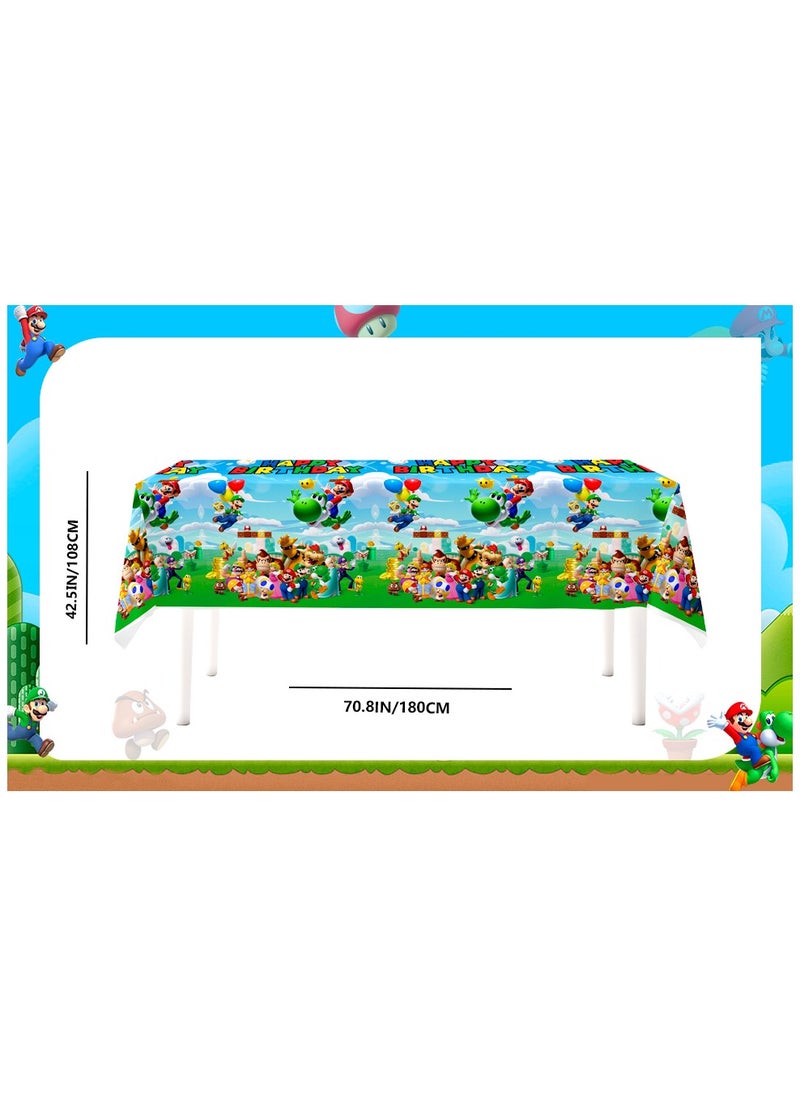 FRUITFUL PARTY Super Mario Party Tablecloths, 3pcs Mario Bros Table Cover Mario Bros Birthday Party Supplies(Size: 180cm*80cm/70.8"x 42.5")  - Image 3