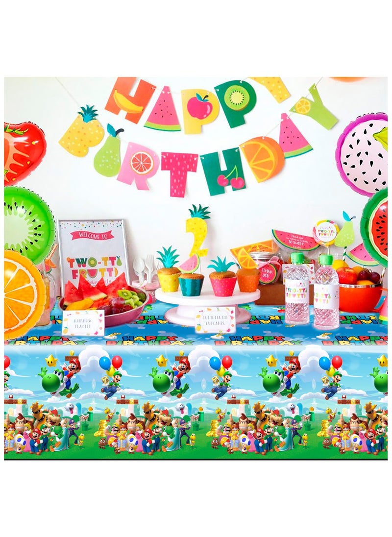 FRUITFUL PARTY Super Mario Party Tablecloths, 3pcs Mario Bros Table Cover Mario Bros Birthday Party Supplies(Size: 180cm*80cm/70.8"x 42.5")  - Image 4