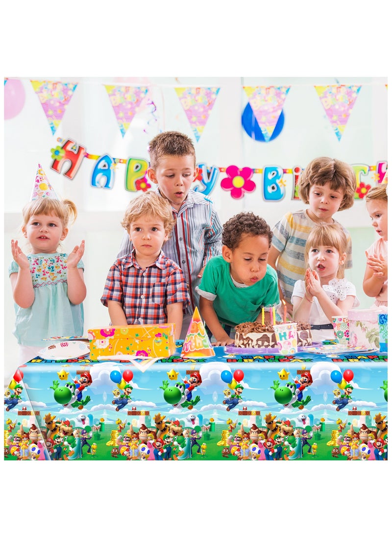 FRUITFUL PARTY Super Mario Party Tablecloths, 3pcs Mario Bros Table Cover Mario Bros Birthday Party Supplies(Size: 180cm*80cm/70.8"x 42.5")  - Image 5