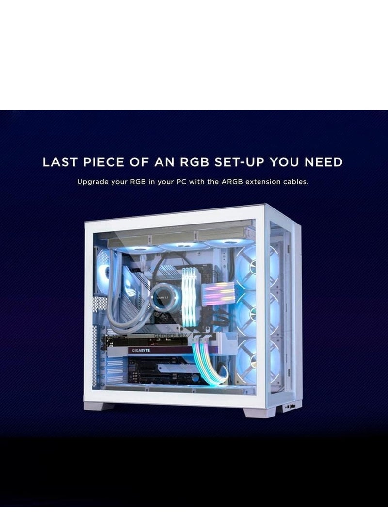 عام مجموعة تمديد كيبل الطاقة ستريمر بلس V2 بـ8 دبابيس (PW8-PV2) ARGB في جي ايه لموصل وحدة معالجة الرسومات الجرافيكية المزدوجة 8 دبابيس (بدون وحدة تحكم) - ستريمر بلس 8 دبابيس V2 - Image 2