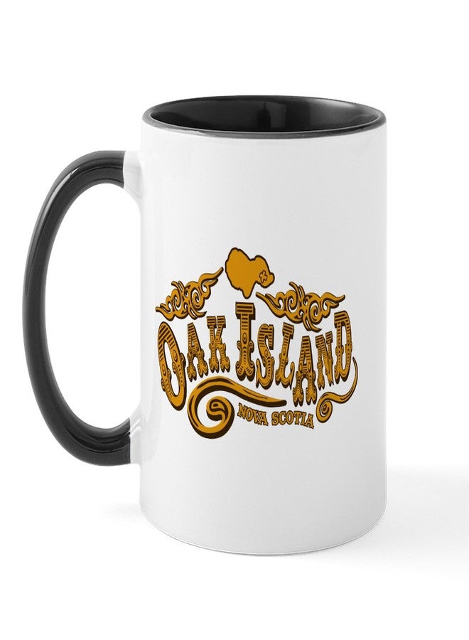 cafe press CafePress Oak Island Saloon Mug 11 oz (325 ml) Ceramic Coffee Mug - Image 1