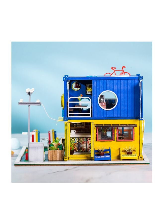 NIBEMINENT Wooden Dollhouse DIY Kit With LED Light - Image 3