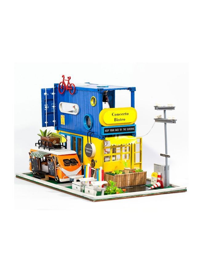 NIBEMINENT Wooden Dollhouse DIY Kit With LED Light - Image 2