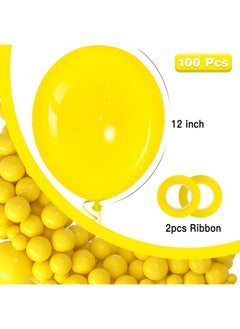 Yellow Balloons 12 Inch 100Pcs Yellow Latex Party Balloons For Balloons Arch As Birthday Party Graduation Wedding Baby Shower Halloween Christmas Decorations(With Yellow Ribbon) - pzsku/Z54E7C3A5EE43BB20441DZ/45/_/1720088808/4502e3ec-f75f-4f96-afd8-817220b7425b