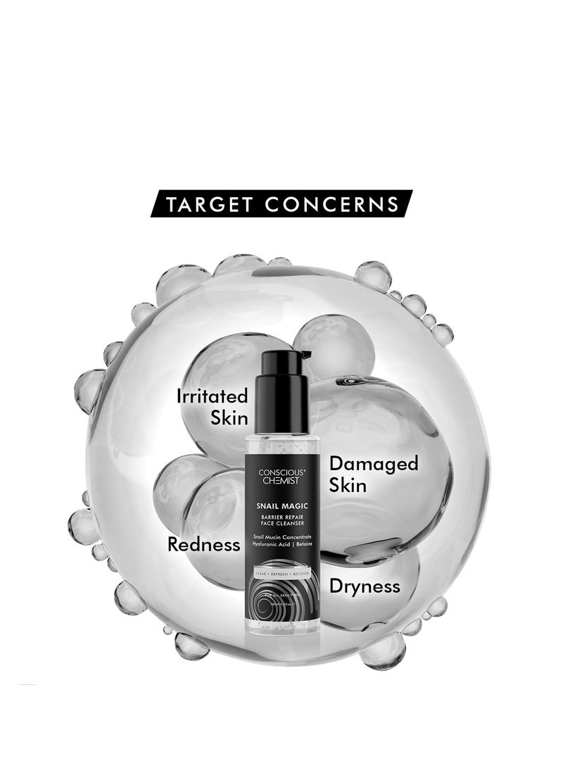 Conscious Chemist Snail Magic Cleanser Barrier Repair Low pH Gel Cleanser Daily Mild Face Cleanser for All Skin 100ml - Image 4