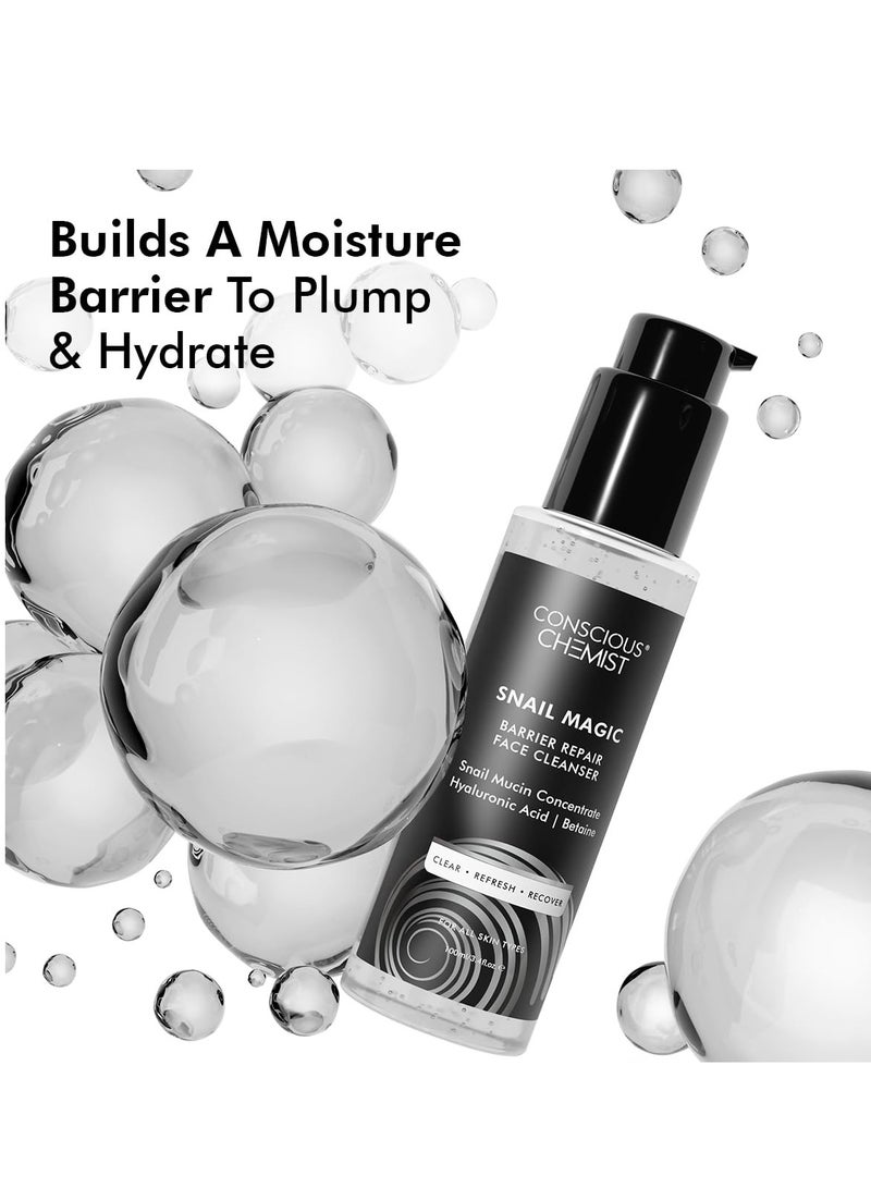 Conscious Chemist Snail Magic Cleanser Barrier Repair Low pH Gel Cleanser Daily Mild Face Cleanser for All Skin 100ml - Image 5