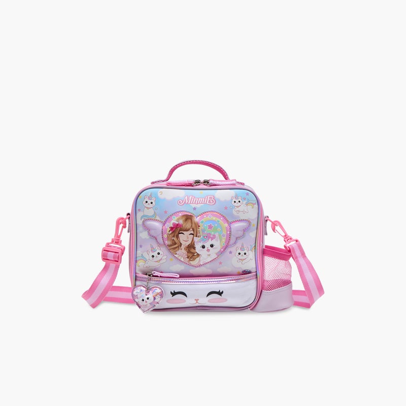 Minmie Caticorn Dream- Lunch Bag-With Handle & Strap-Printed-Rectangle (Pvc) Pastel Purple \ 22x10x22 - Image 1